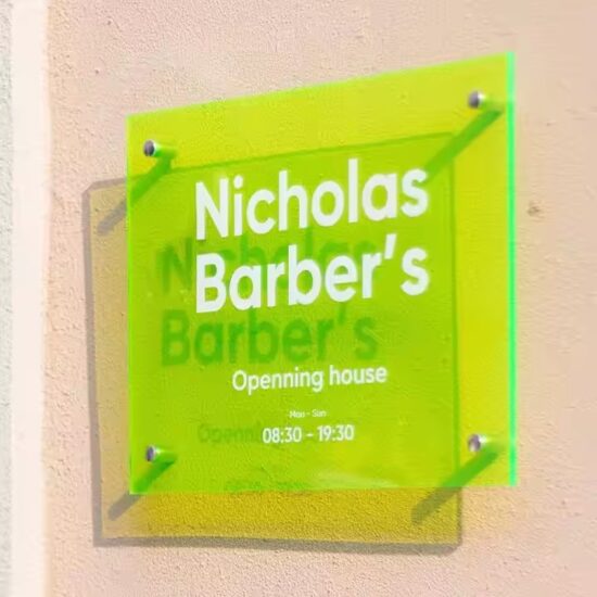 Custom Acrylic Wall Sign for Office, Shop, and Company Branding