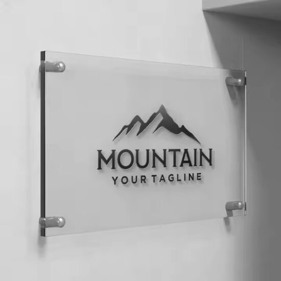 Custom Acrylic Wall Sign for Office, Shop, and Company Branding