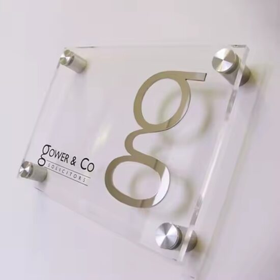 Custom Acrylic Wall Sign for Lobby Office Branding