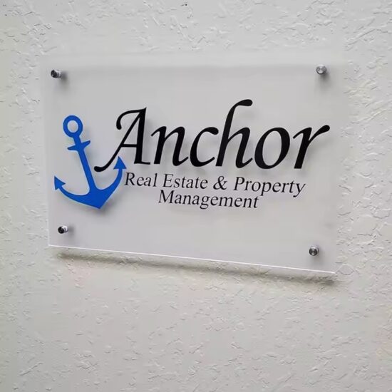 Custom Acrylic Wall Sign for Lobby Office Branding