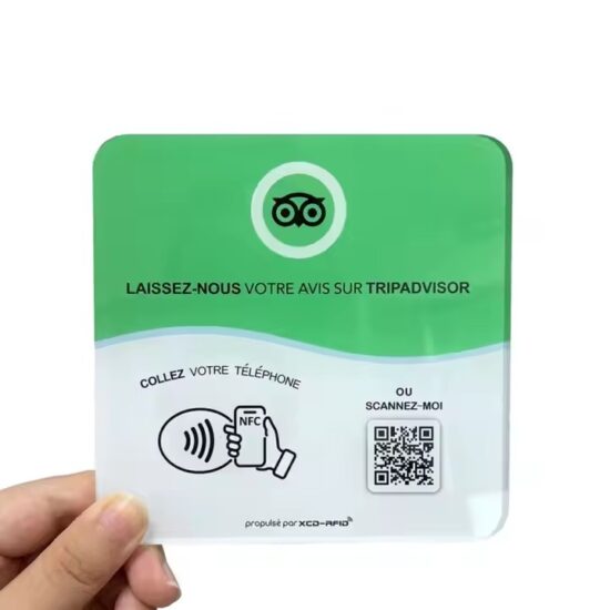 Custom NFC Acrylic Menu Tag for Restaurants and Contactless Access