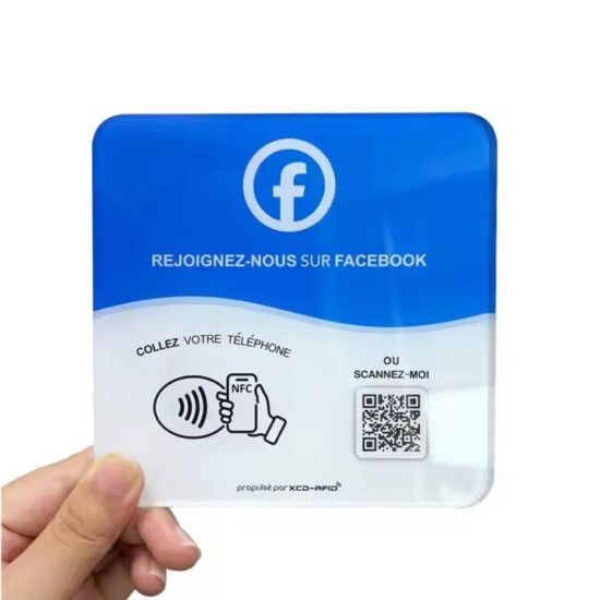 Custom NFC Acrylic Menu Tag for Restaurants and Contactless Access