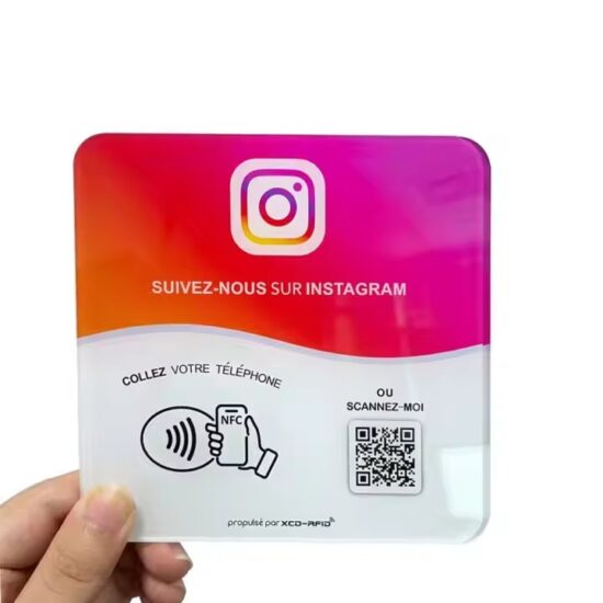 Custom NFC Acrylic Menu Tag for Restaurants and Contactless Access