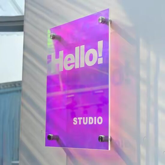 Custom Printed Acrylic Store Logo Sign for Branding and Wall Advertising