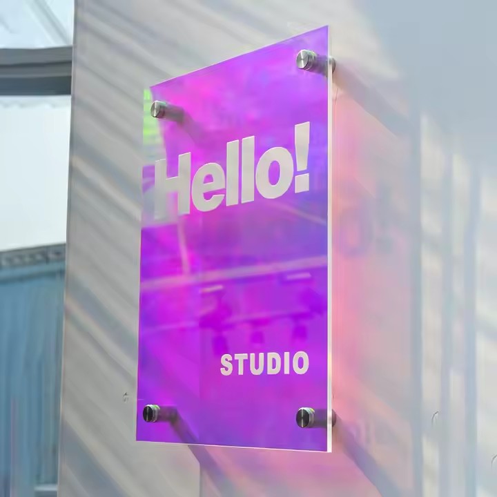 Custom Printed Acrylic Store Logo Sign for Branding and Wall Advertising