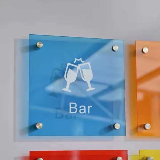 Custom Printed Acrylic Store Logo Sign for Branding and Wall Advertising
