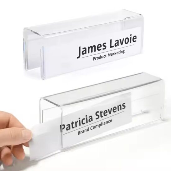 Custom sublimation acrylic desk name plate for meeting use