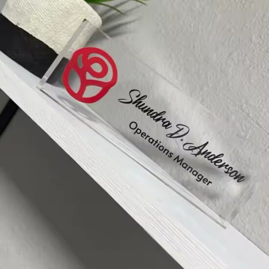 Custom Unique Acrylic Office Desk Name Plate