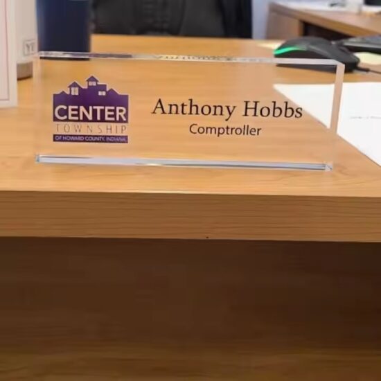 Custom Unique Acrylic Office Desk Name Plate