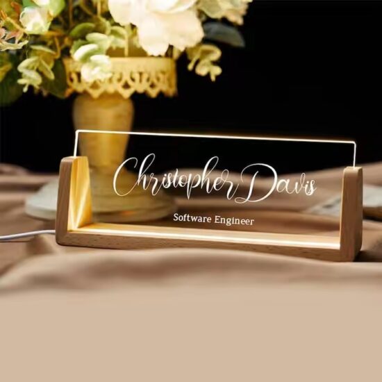 Creative Acrylic Desk Name Plate for Office