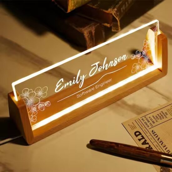 Creative Acrylic Desk Name Plate for Office