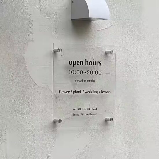 Custom Wall-Mounted Acrylic Business Office Sign