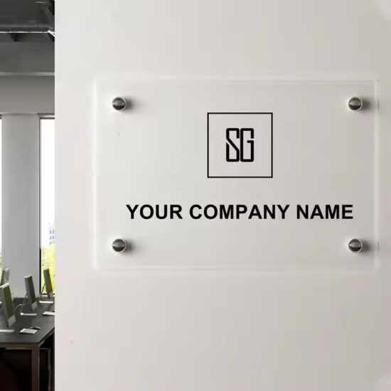 Custom Wall Mounted Acrylic Office Signs Manufacturer