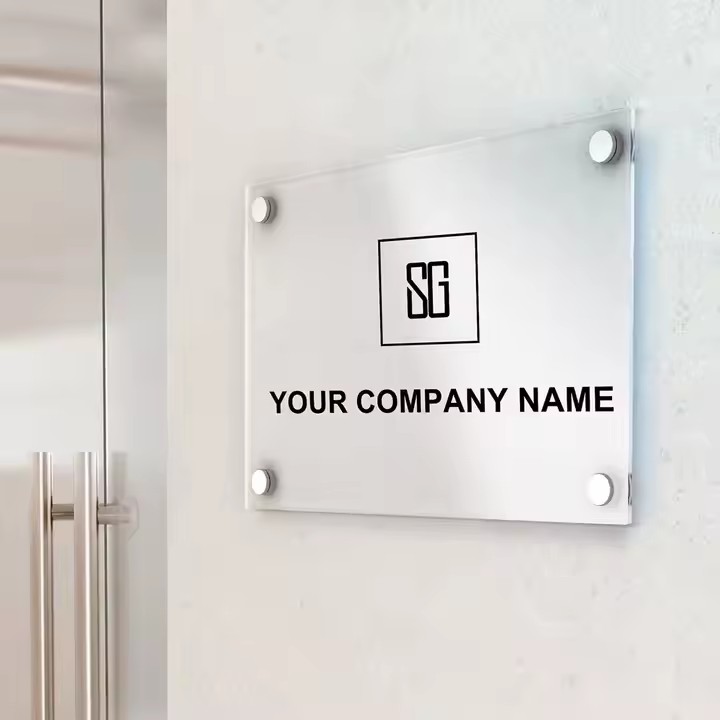 Custom Wall Mounted Acrylic Office Signs Manufacturer