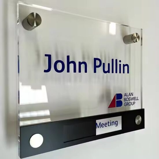 Custom Wall Mounted Acrylic Office Signs Manufacturer
