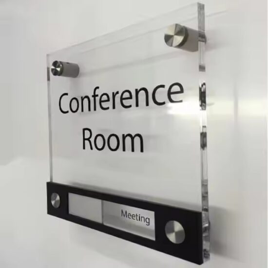 Custom Wall Mounted Acrylic Office Signs Manufacturer