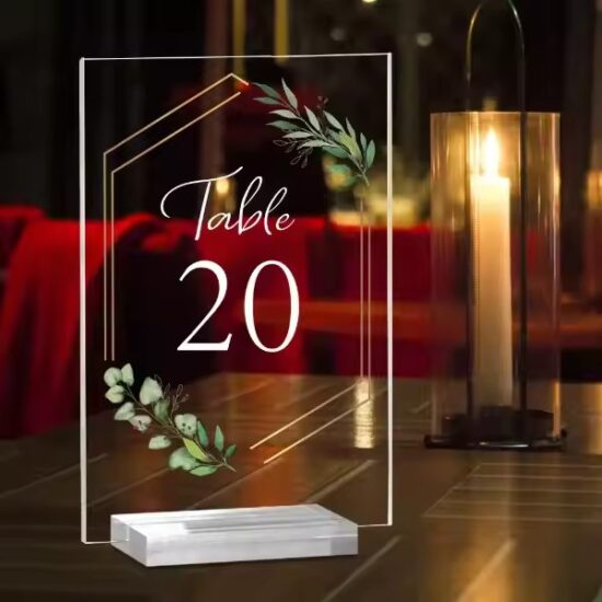 Custom Engraved Acrylic Birthday Party Seating Card

