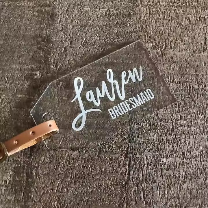 Custom Acrylic Name and Table Number Tags for Weddings and Events