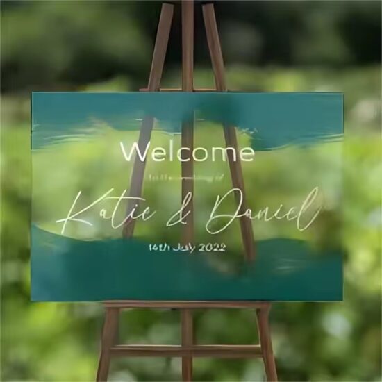 Custom Engraved Acrylic Wedding Display Sign