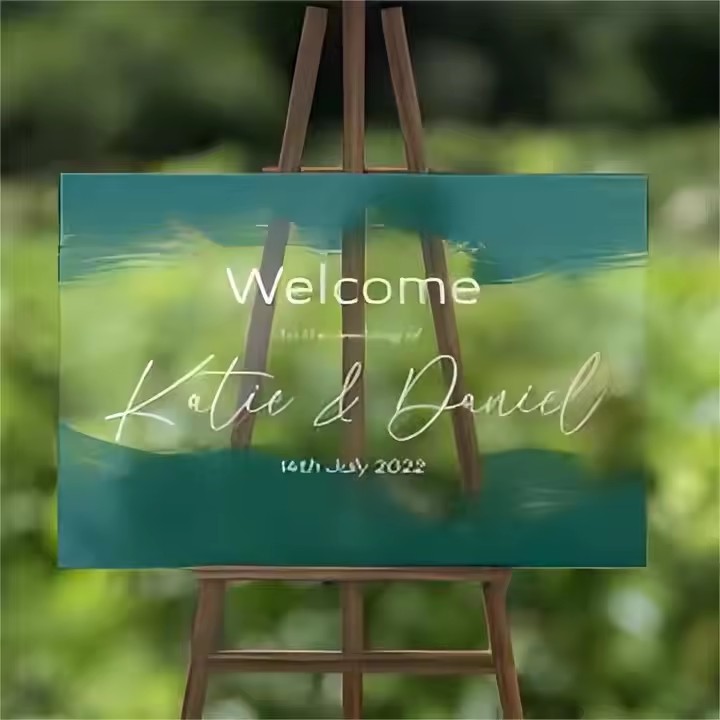 Custom Engraved Acrylic Wedding Display Sign