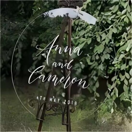 Custom Engraved Acrylic Wedding Display Sign