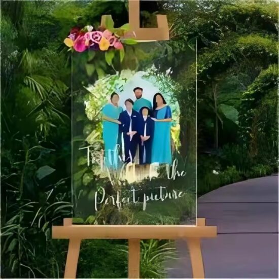 Custom Engraved Acrylic Wedding Display Sign