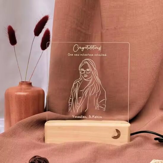 Custom Engraved Acrylic Wedding Display Stand Sign