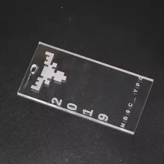 Custom Transparent Acrylic Business Card with Printed Logo and Contact Info