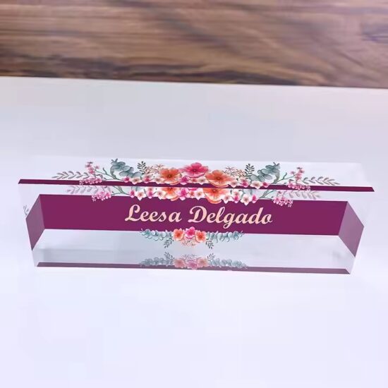Custom Acrylic Office Desk Name Plate