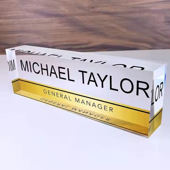 Custom Acrylic Office Desk Name Plate