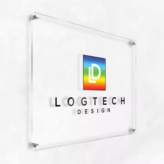 Custom Wall-Mounted Acrylic Office Sign with Modern Look