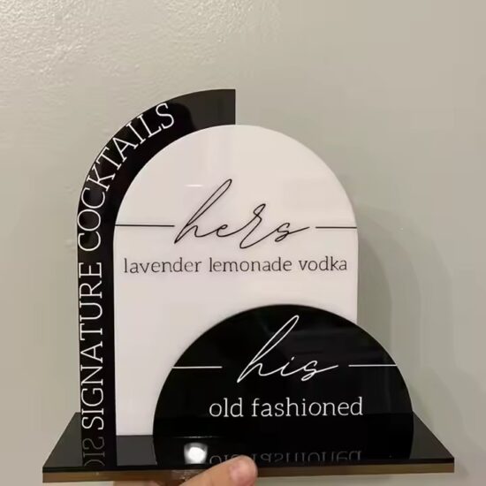 Custom Printed Acrylic Table Number Sign for Wedding or Restaurant Use