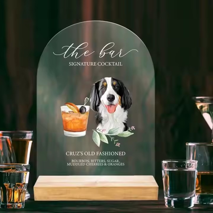 Custom Printed Acrylic Table Number Sign for Wedding or Restaurant Use
