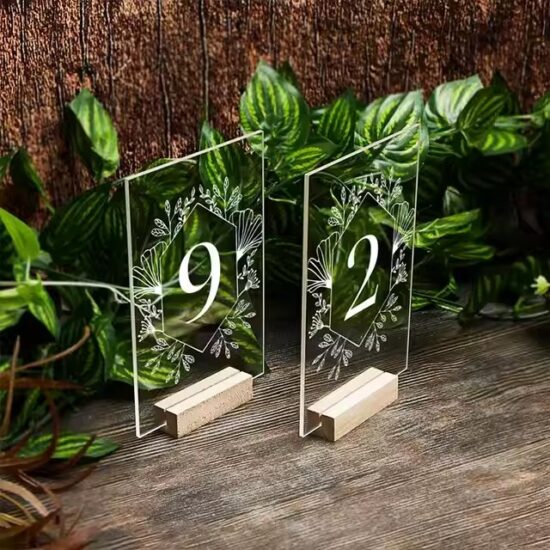 Custom Laser Engraved Modern Desktop Acrylic Reception Sign