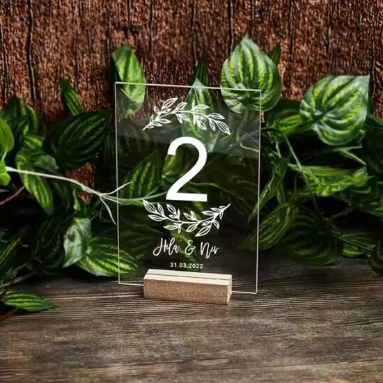 Custom Laser Engraved Modern Desktop Acrylic Reception Sign
