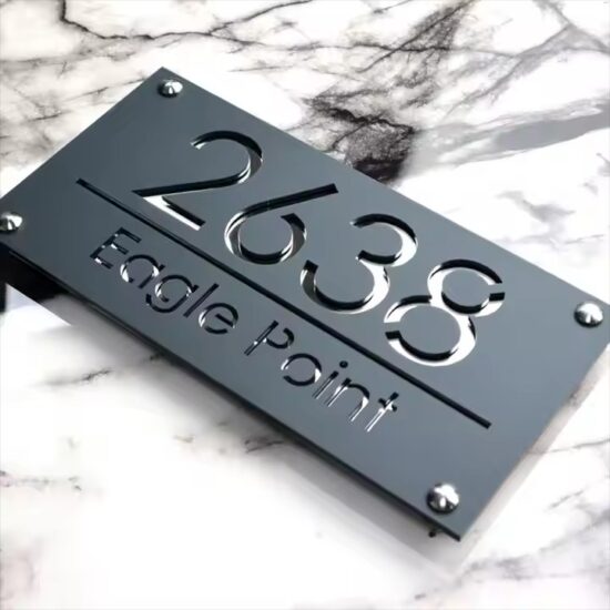 Custom Engraved Acrylic Business Door Sign with Office Title