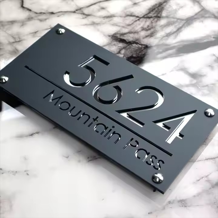 Custom Engraved Acrylic Business Door Sign with Office Title