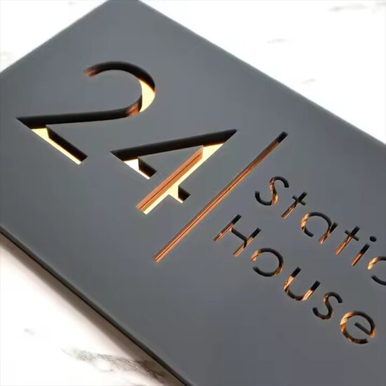 Custom Engraved Acrylic Business Door Sign with Office Title