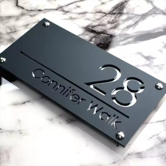 Custom Engraved Acrylic Business Door Sign with Office Title