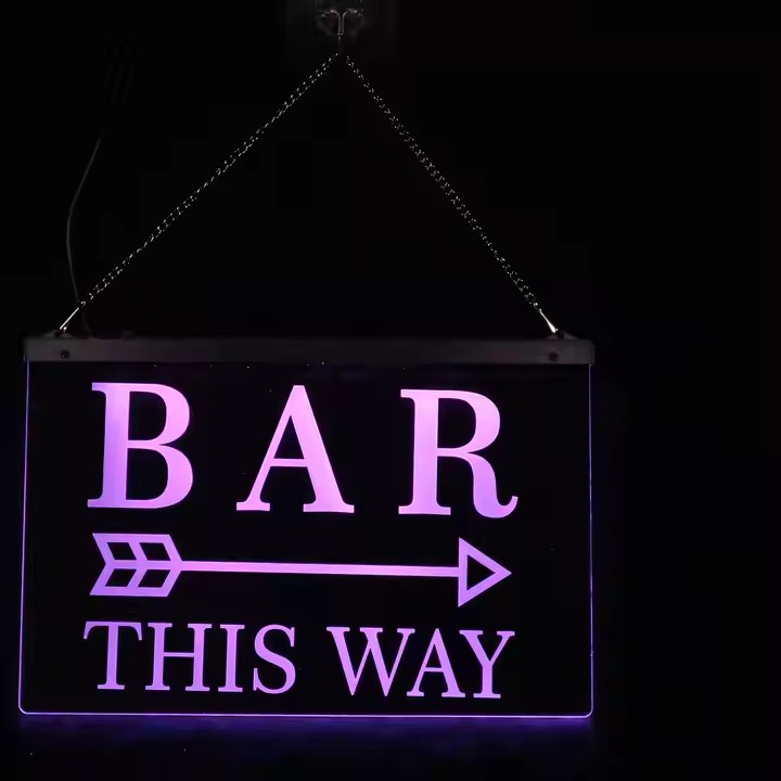 Custom Neon LED Acrylic Sign for Bar Logo Display