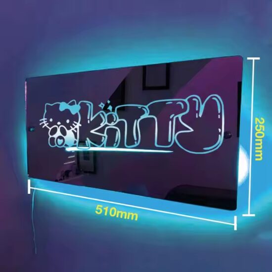 Custom Neon LED Acrylic Wall Sign with Engraved Design