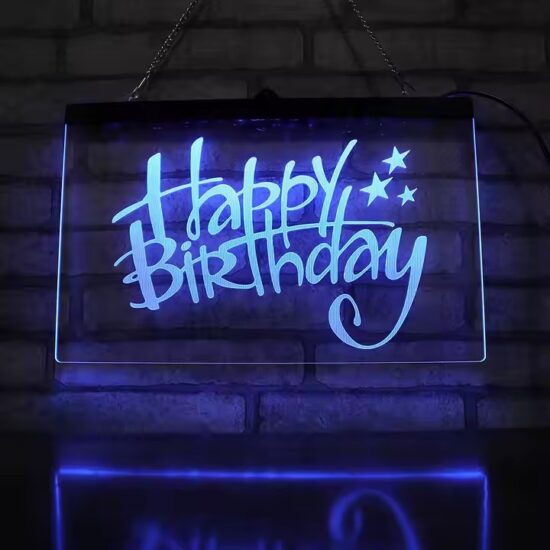 High-Quality Custom Neon Acrylic Sign with Laser Engraving