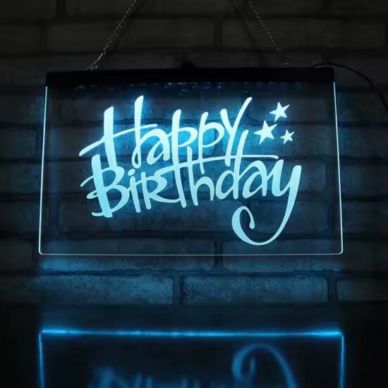 High-Quality Custom Neon Acrylic Sign with Laser Engraving