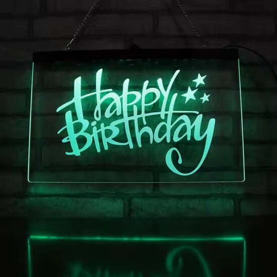 High-Quality Custom Neon Acrylic Sign with Laser Engraving