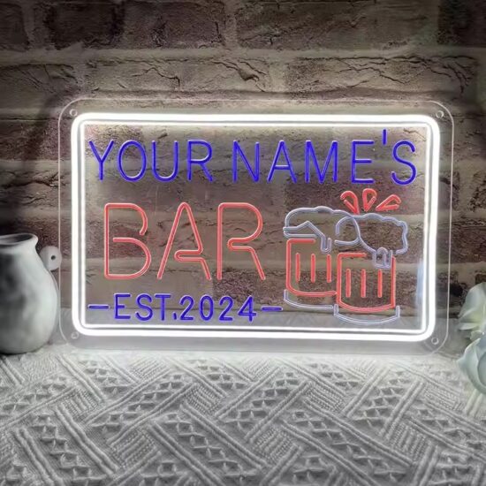 Custom Laser Engraved Neon LED Acrylic Sign for Party or Bar