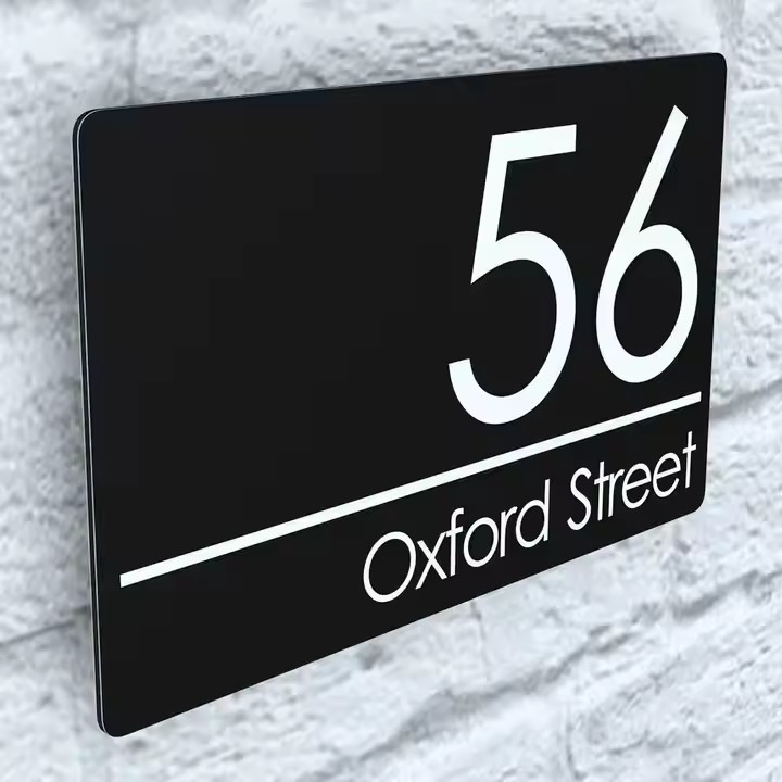 Custom wholesale acrylic letter and number door sign