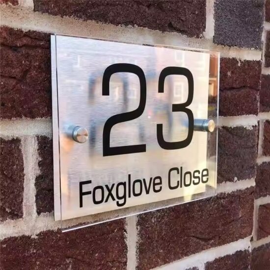 Custom wholesale acrylic letter and number door sign