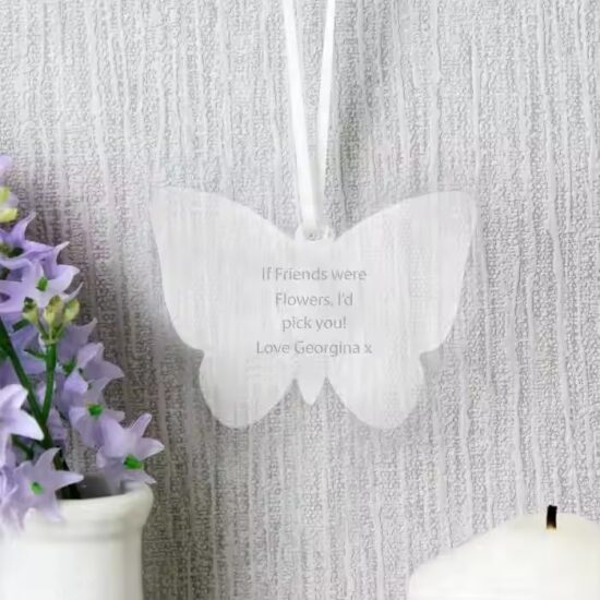 Custom butterfly-shaped acrylic ornaments for Christmas tree decoration