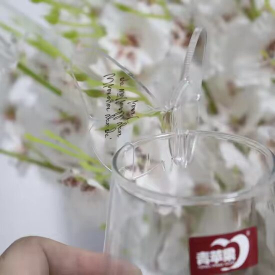 Custom butterfly-shaped acrylic drink tags for party glasses