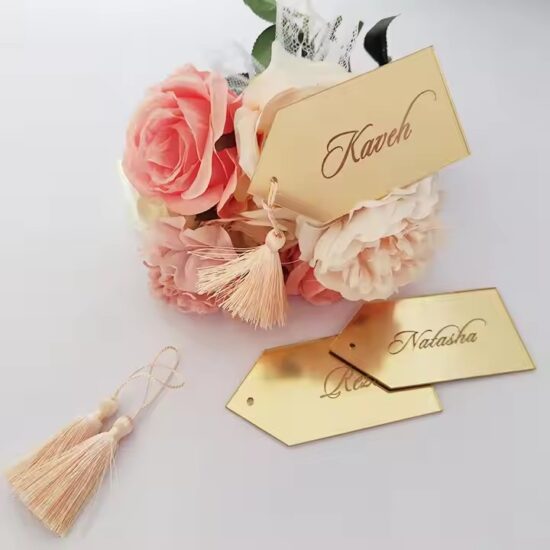 Custom shape acrylic gift tags for personalized labeling